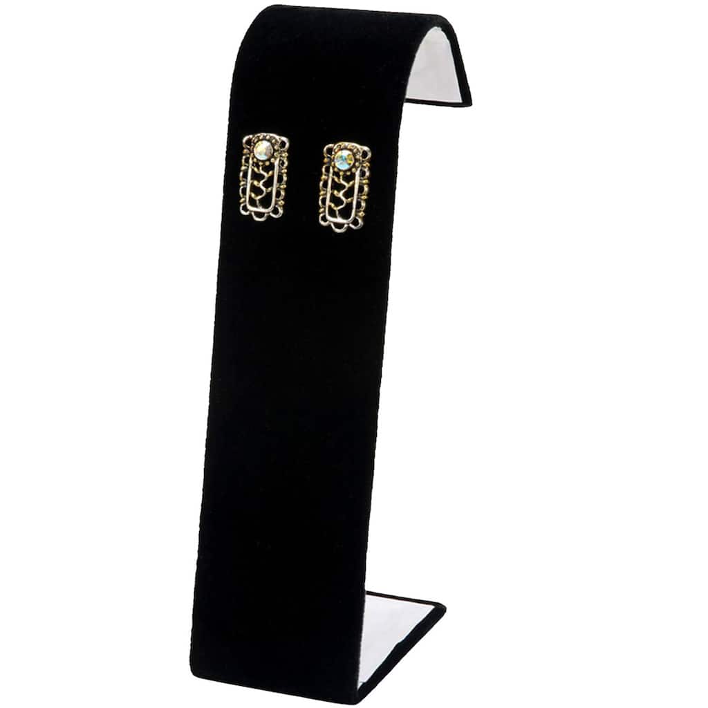 Details about  / Black Velvet Earring Display Stand 3-1//4/"H.